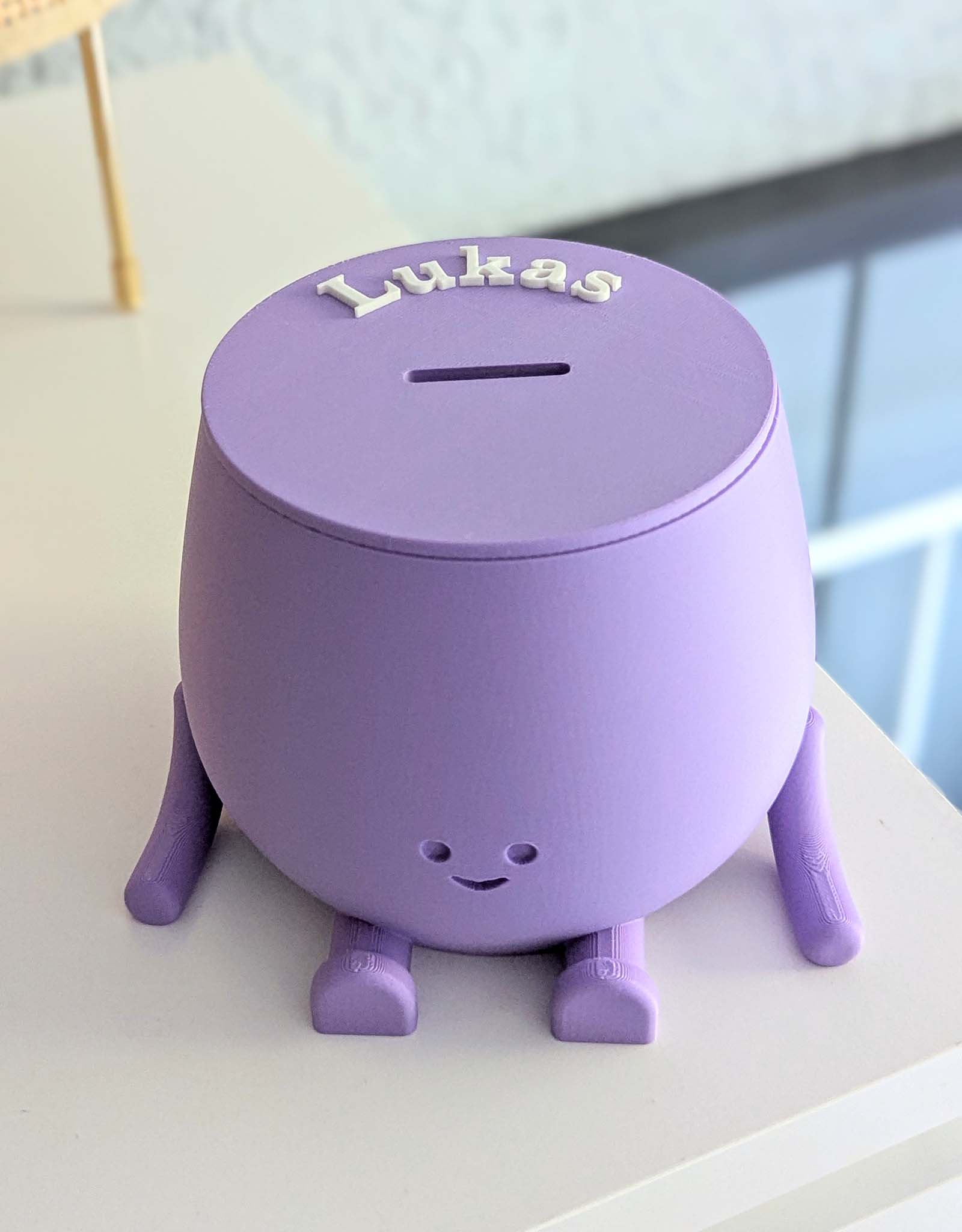 Personalized happy piggy bank
