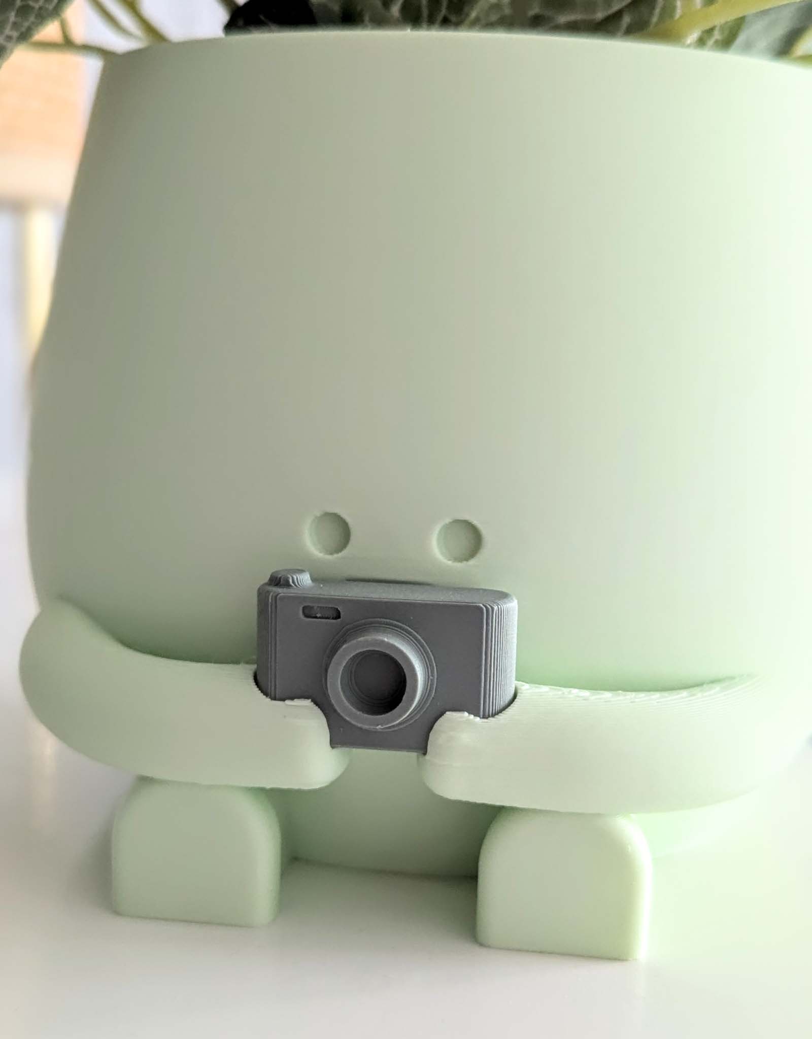 Happy camera plant pot
