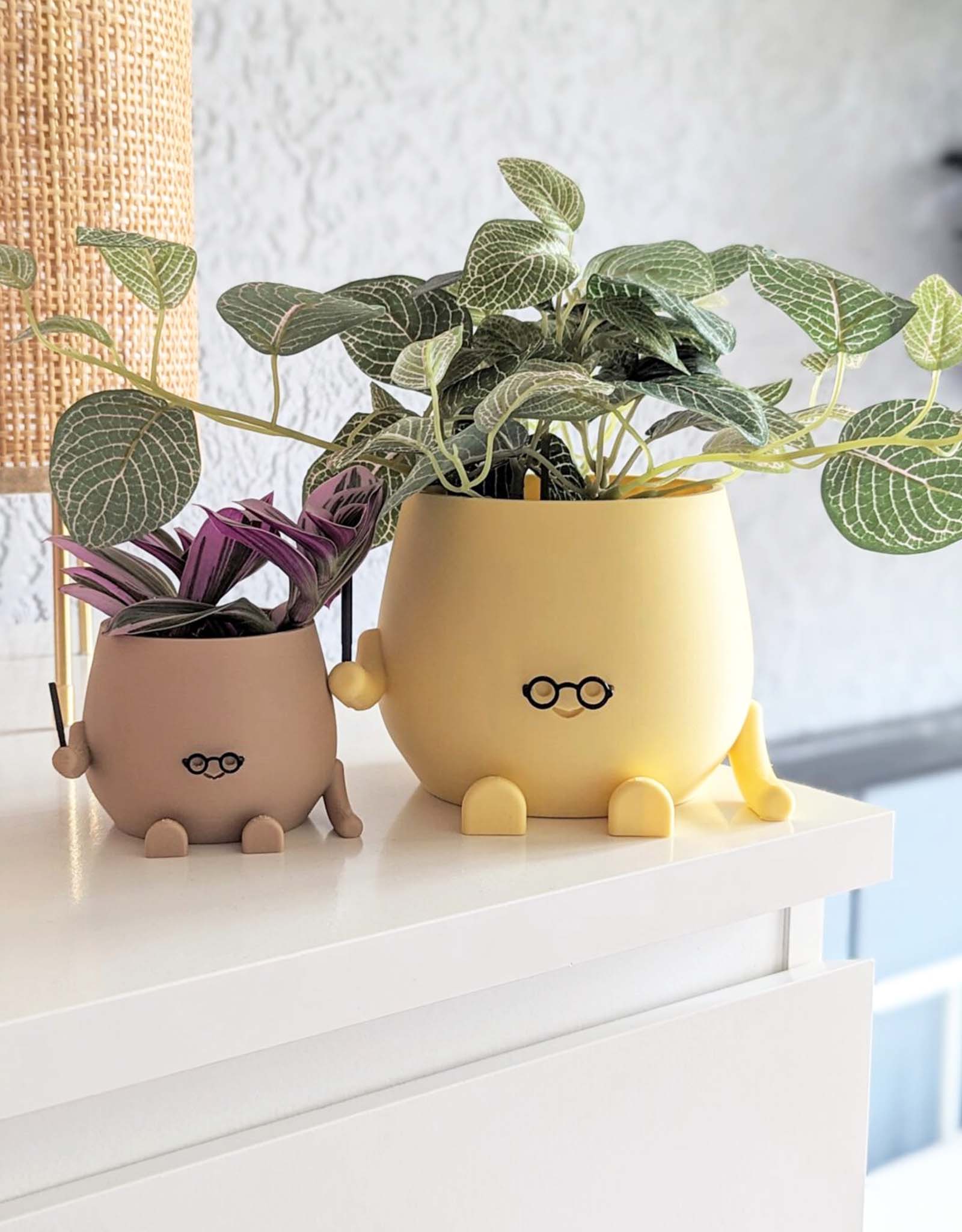 Happy wizard plant pot