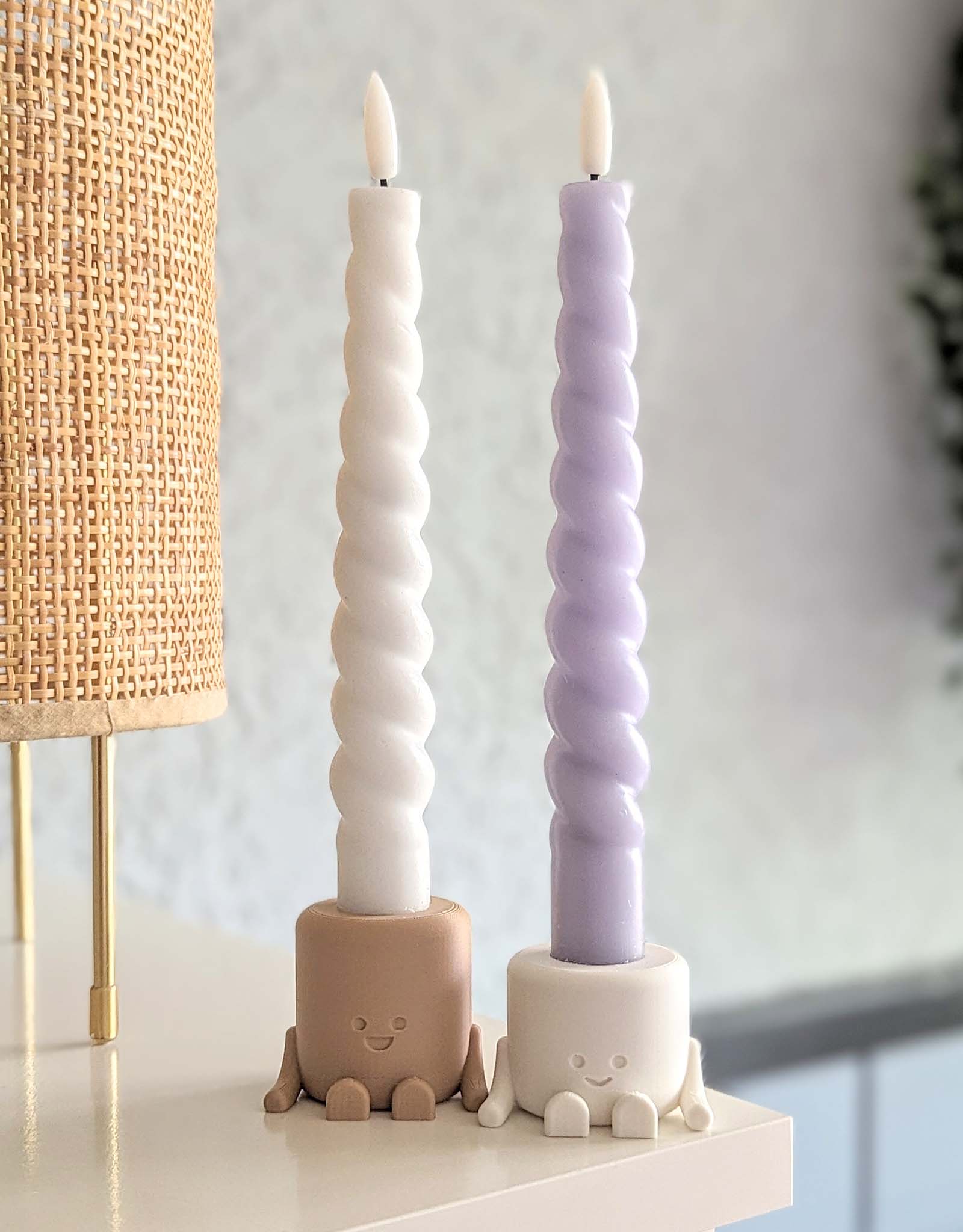 Happy candlestick holders