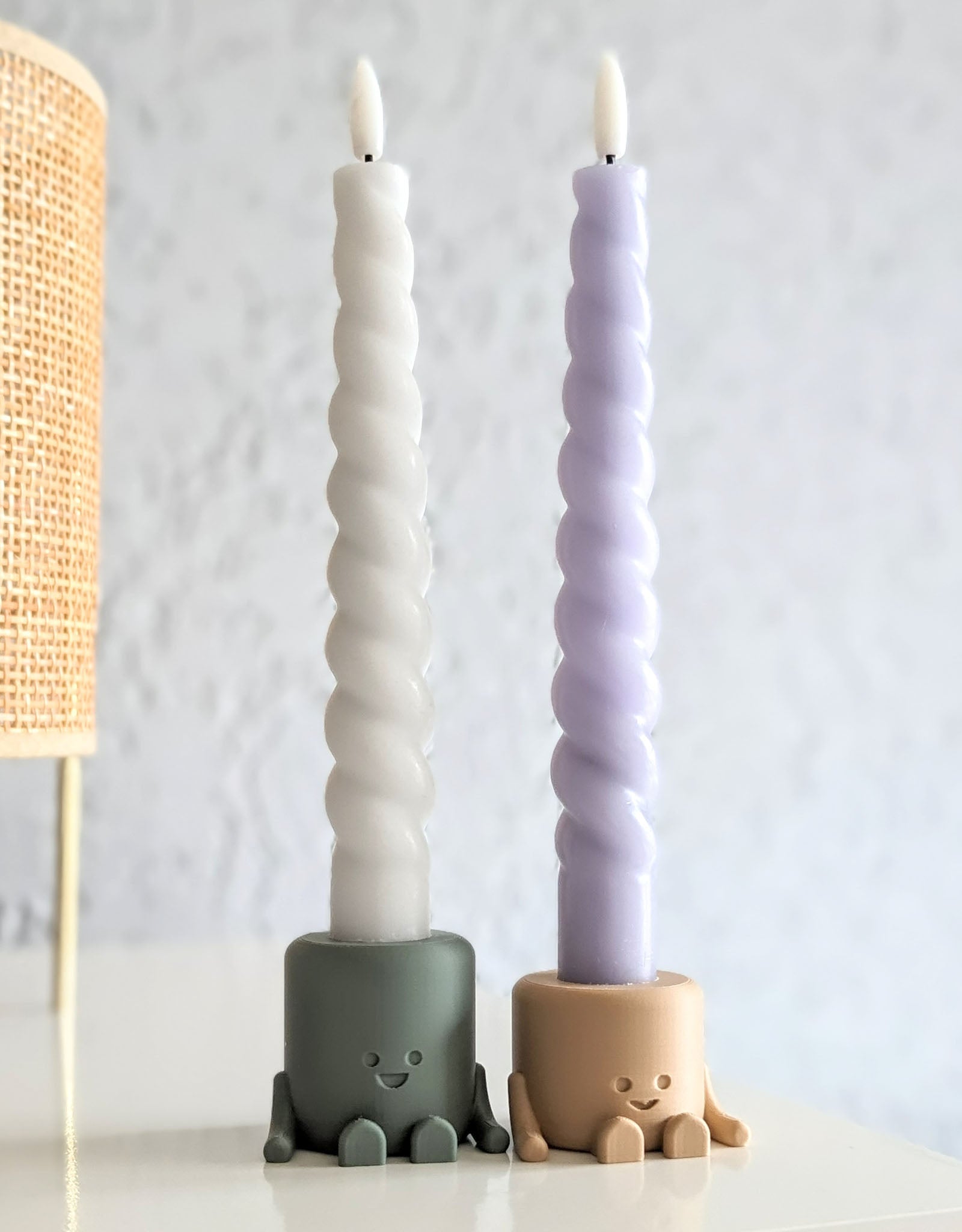 Happy candlestick holders