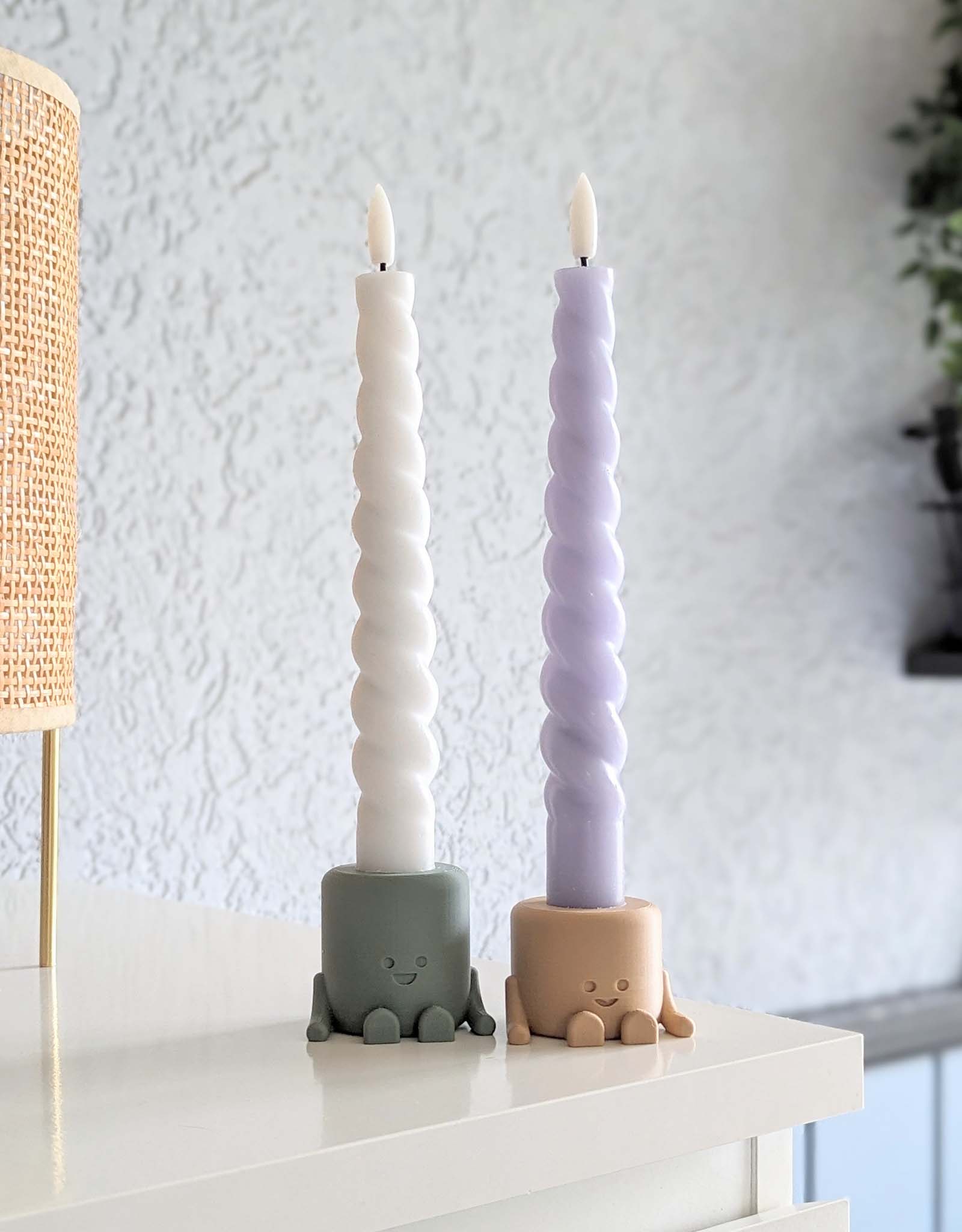 Happy candlestick holders