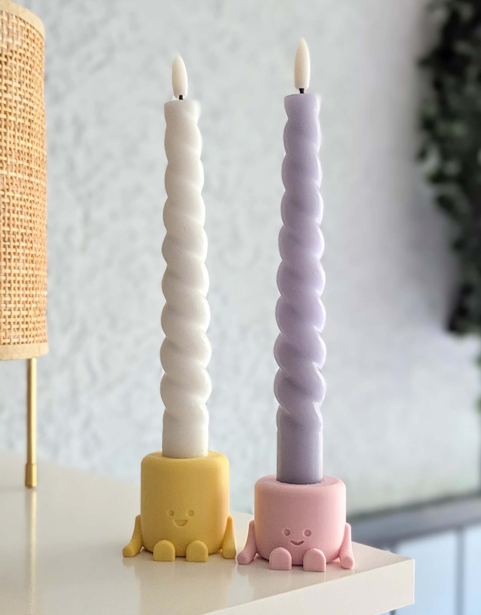 Happy candlestick holders