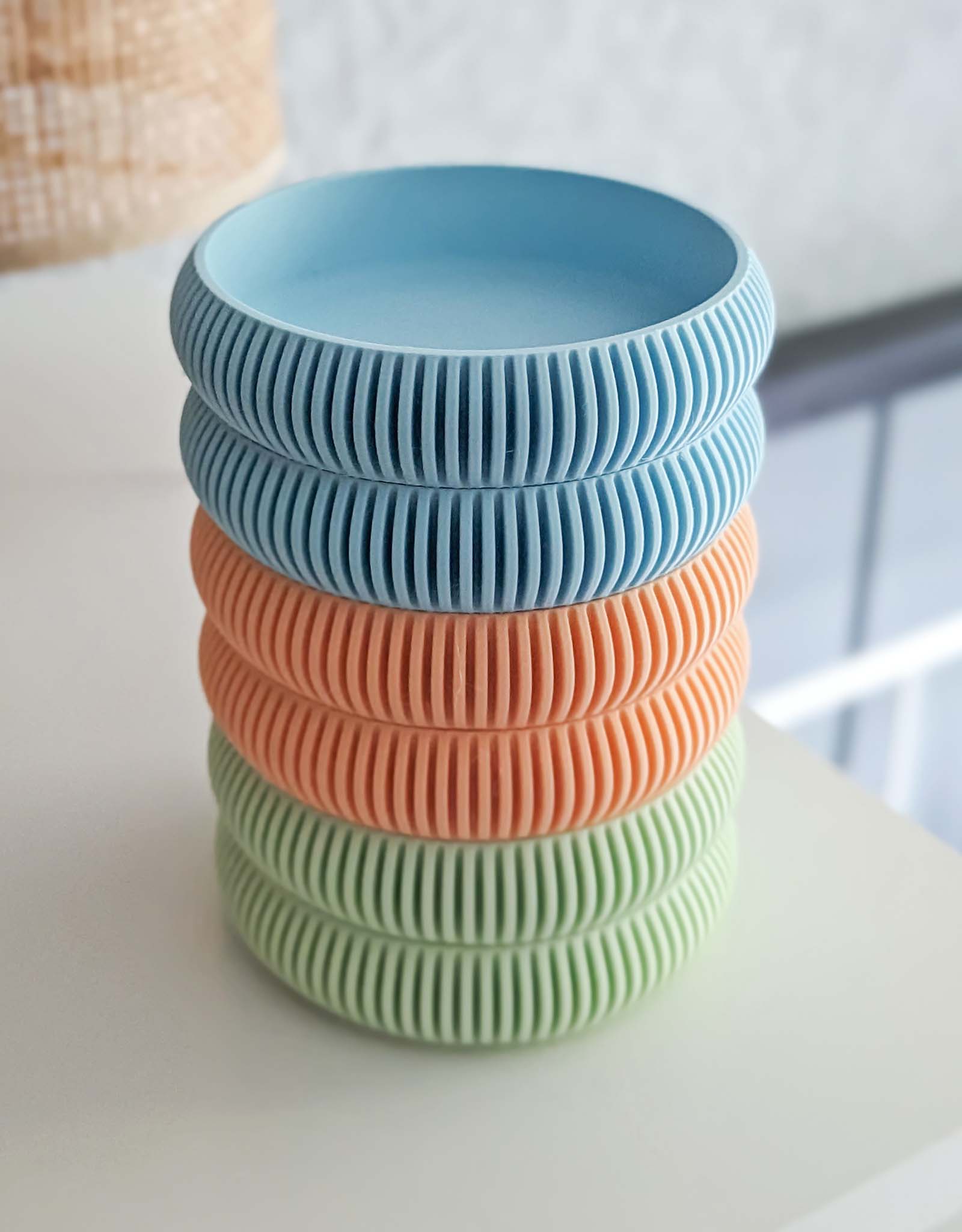 Ribbed coasters