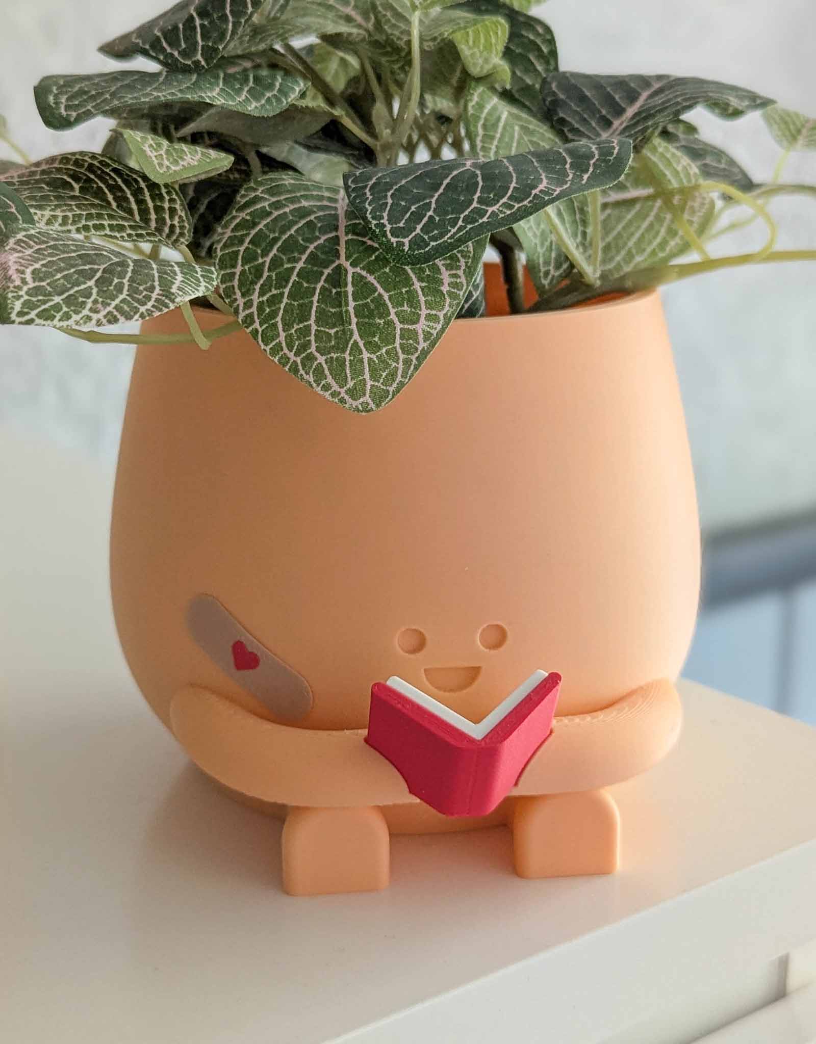 Happy reading imperfect plant pot