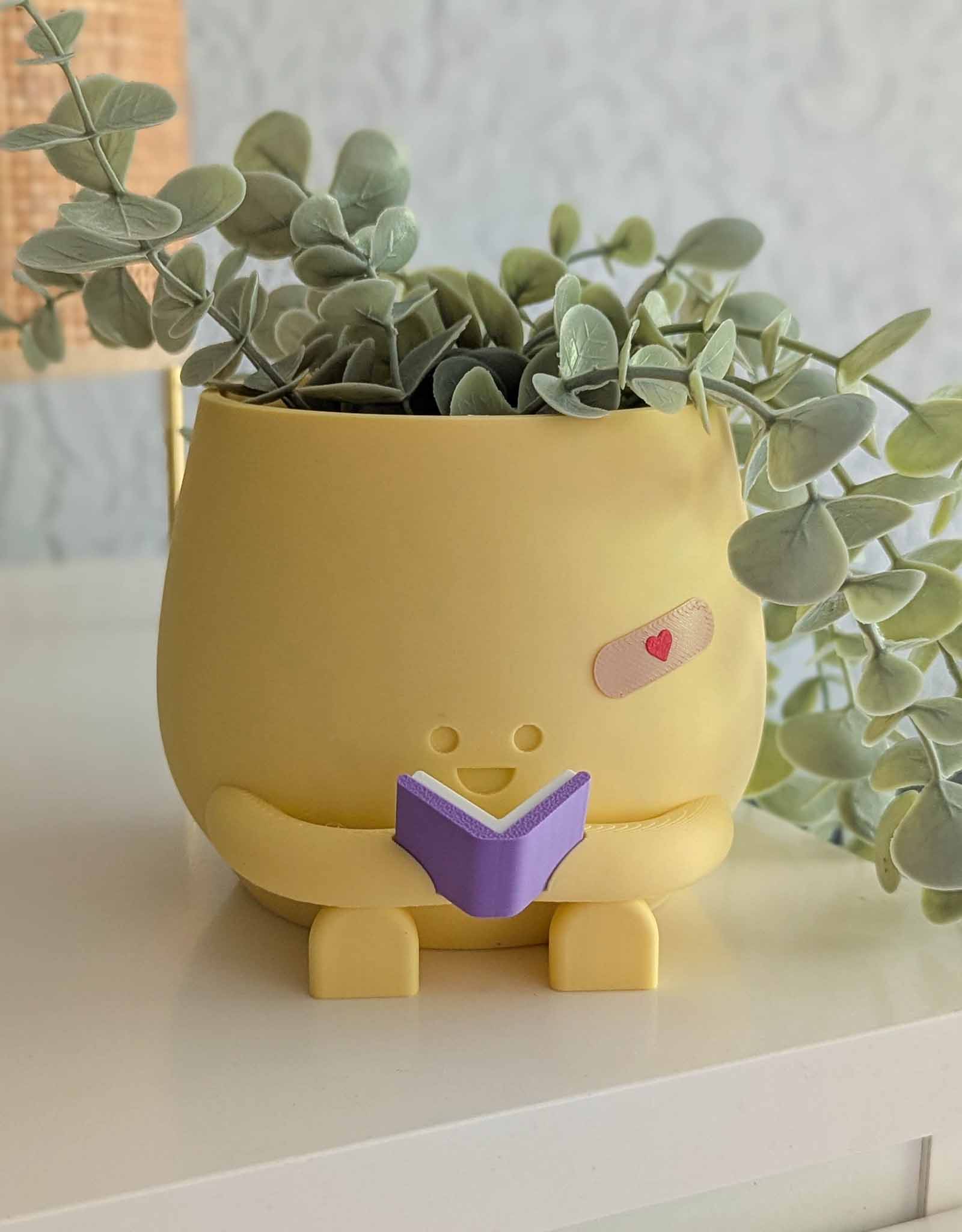Happy reading imperfect plant pot