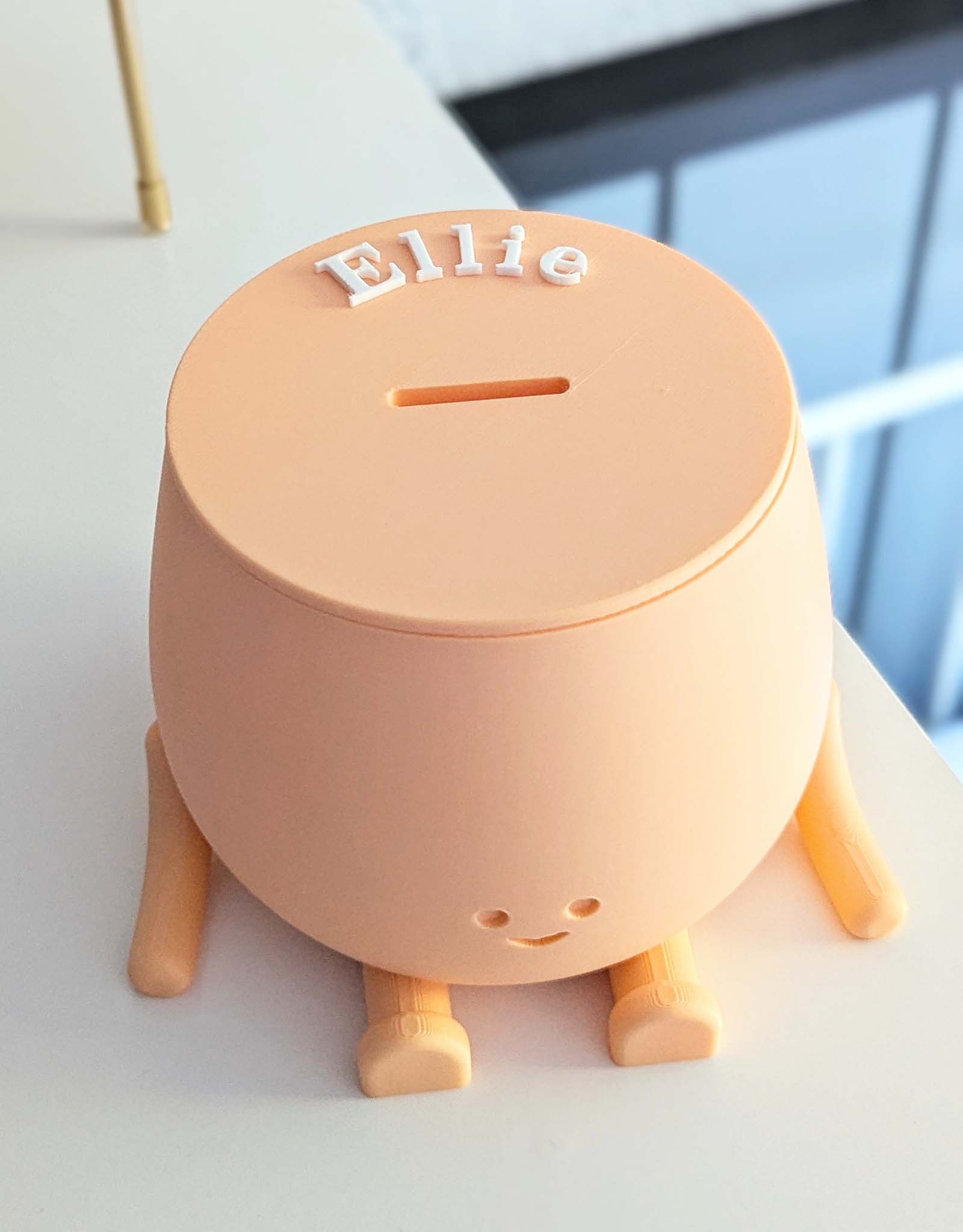 Personalized happy piggy bank
