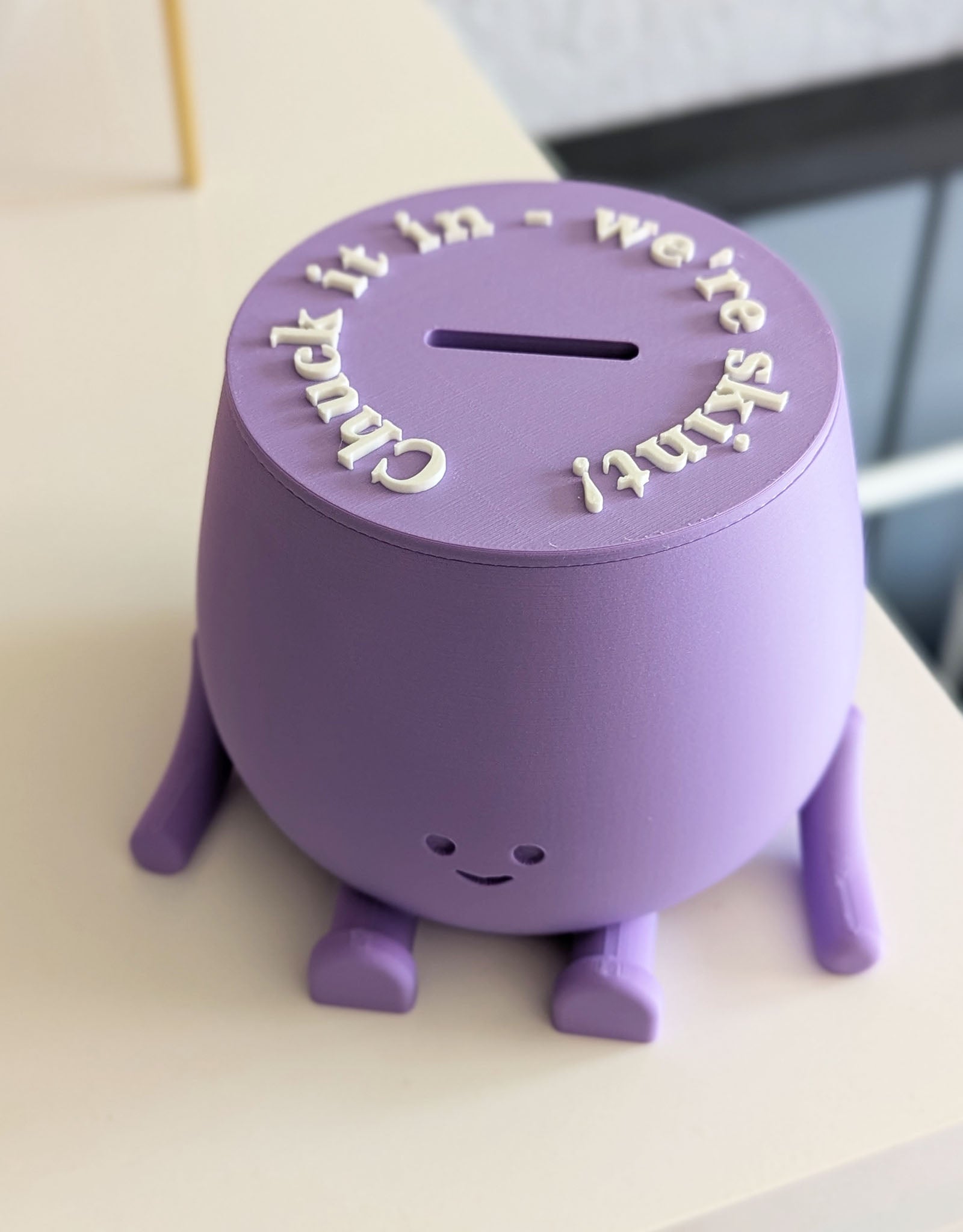 Personalized happy piggy bank