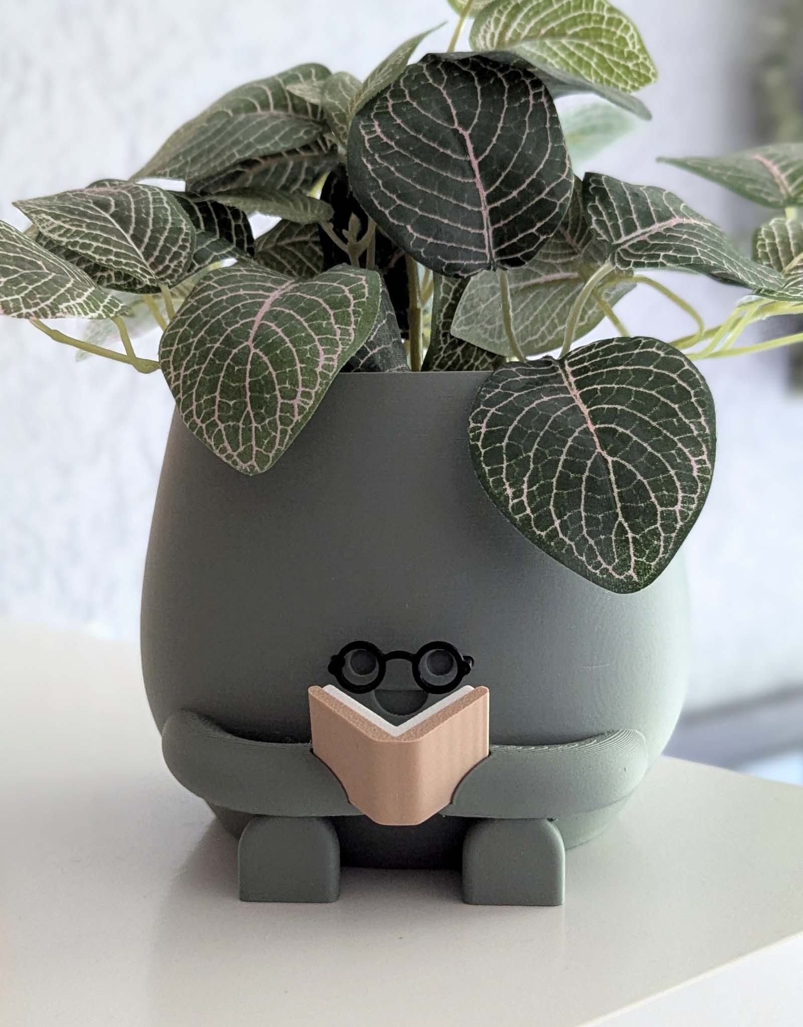 Plant_pot_reading_book_with_glasses_dark_green