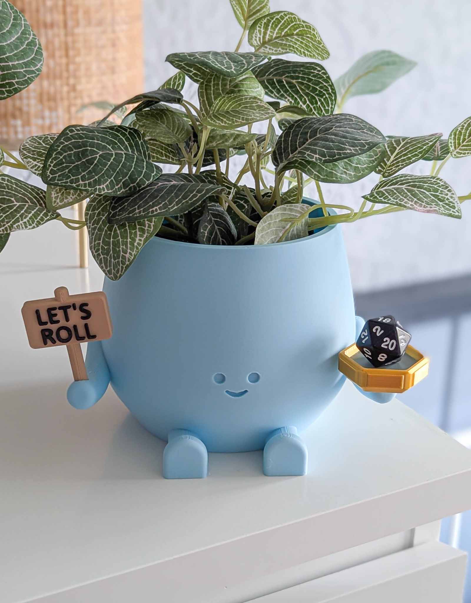 Happy dice board game plant pot