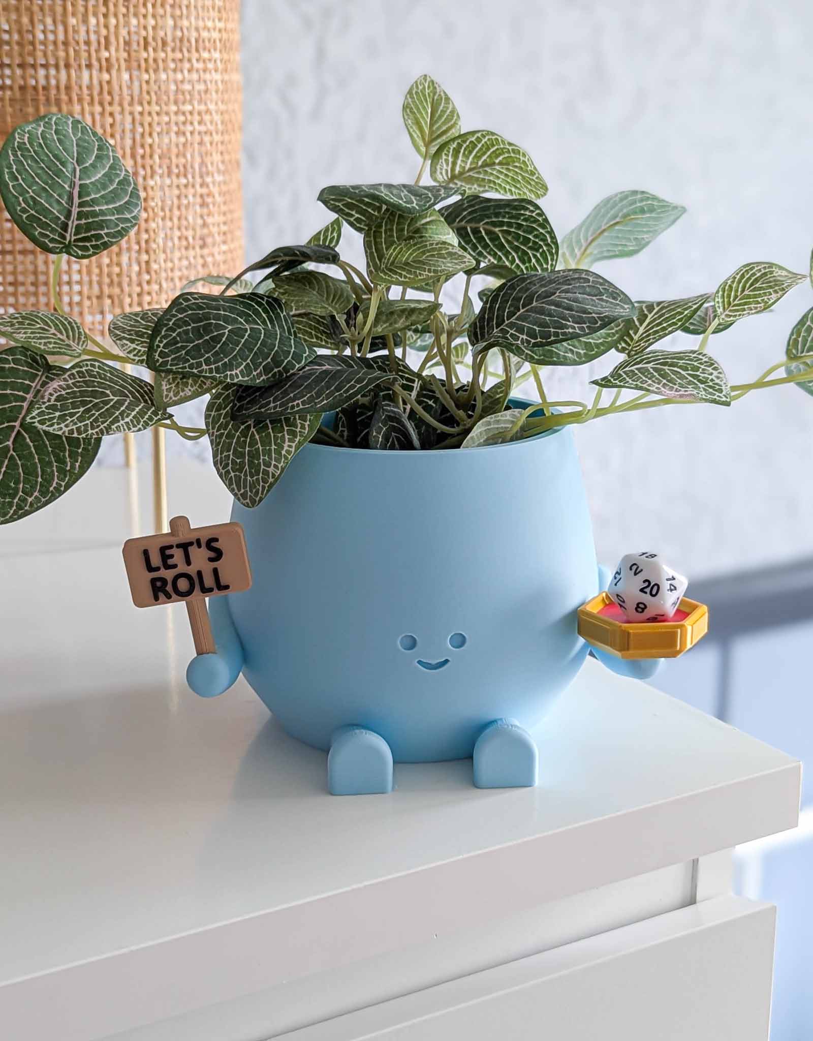 Happy dice board game plant pot