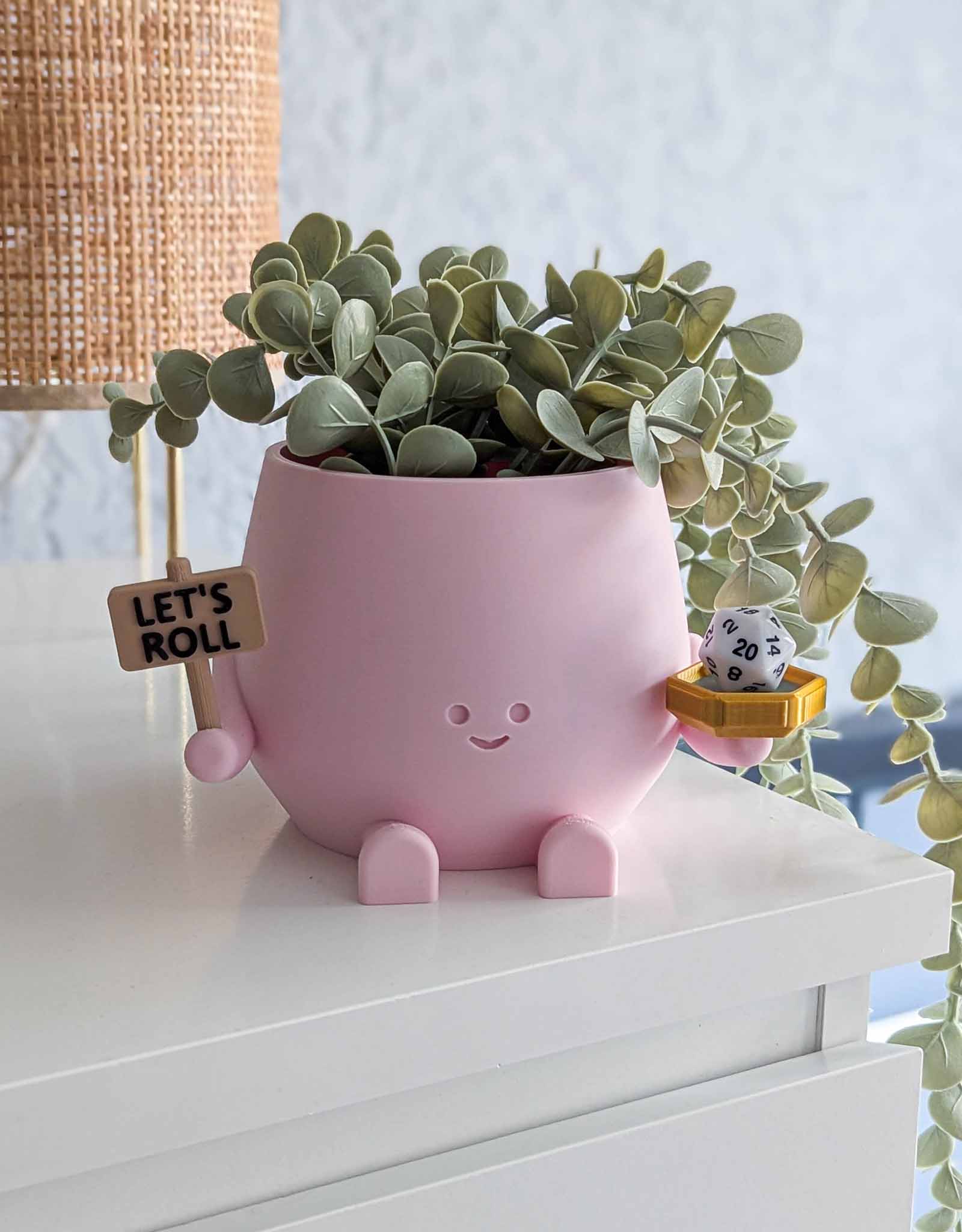 Happy dice board game plant pot