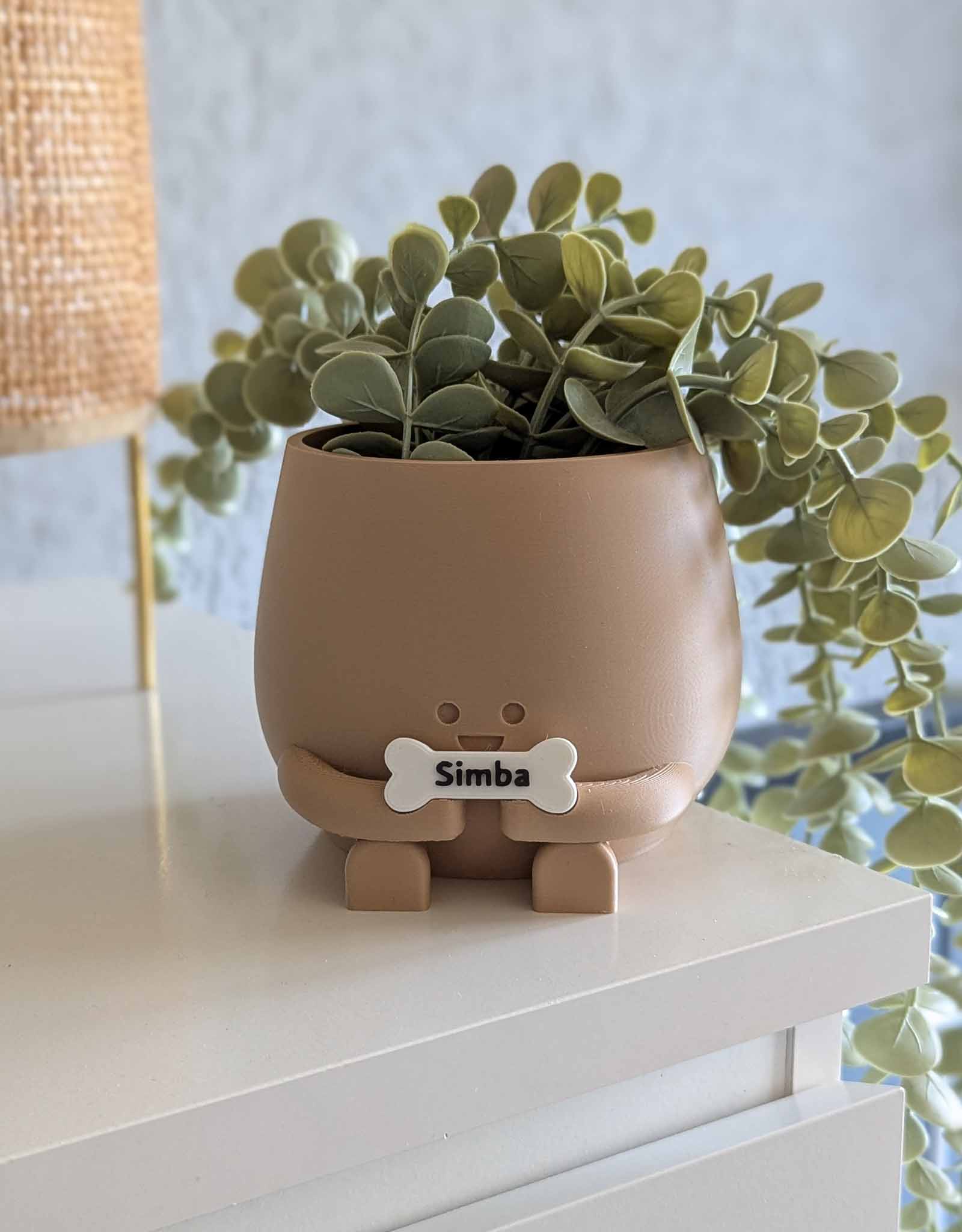 Happy dog bone plant pot