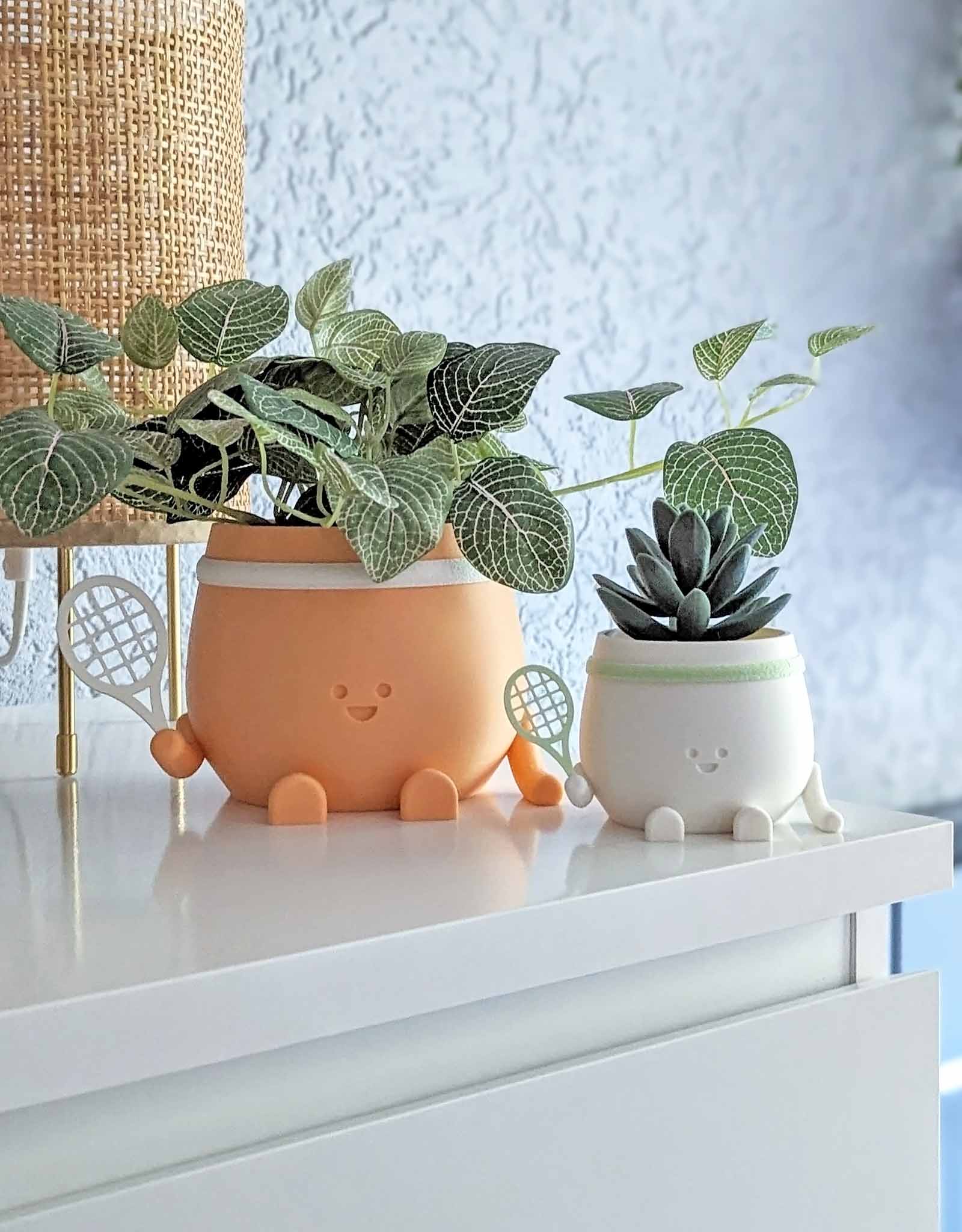 Happy tennis plant pot