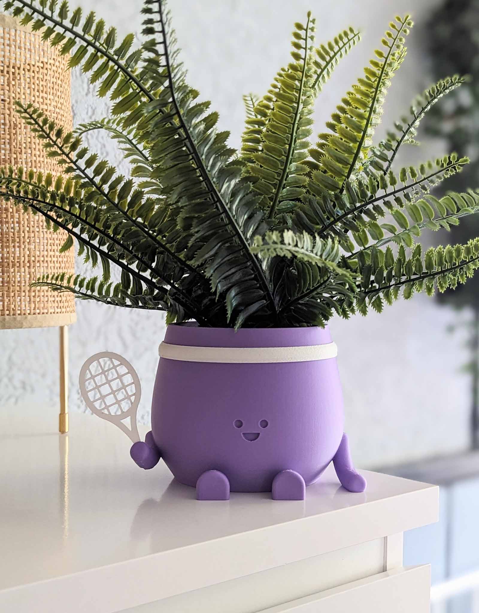 Happy tennis plant pot