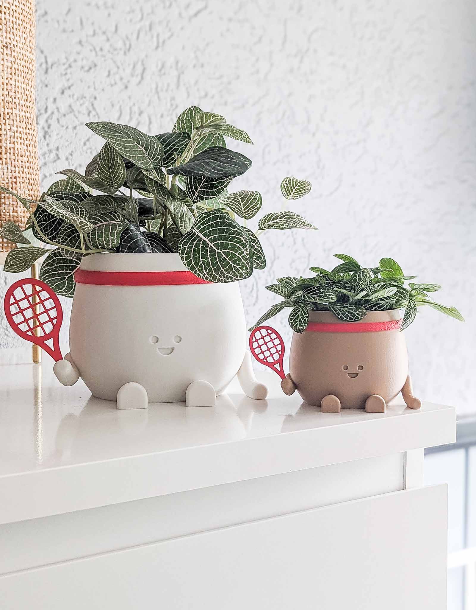 Happy tennis plant pot