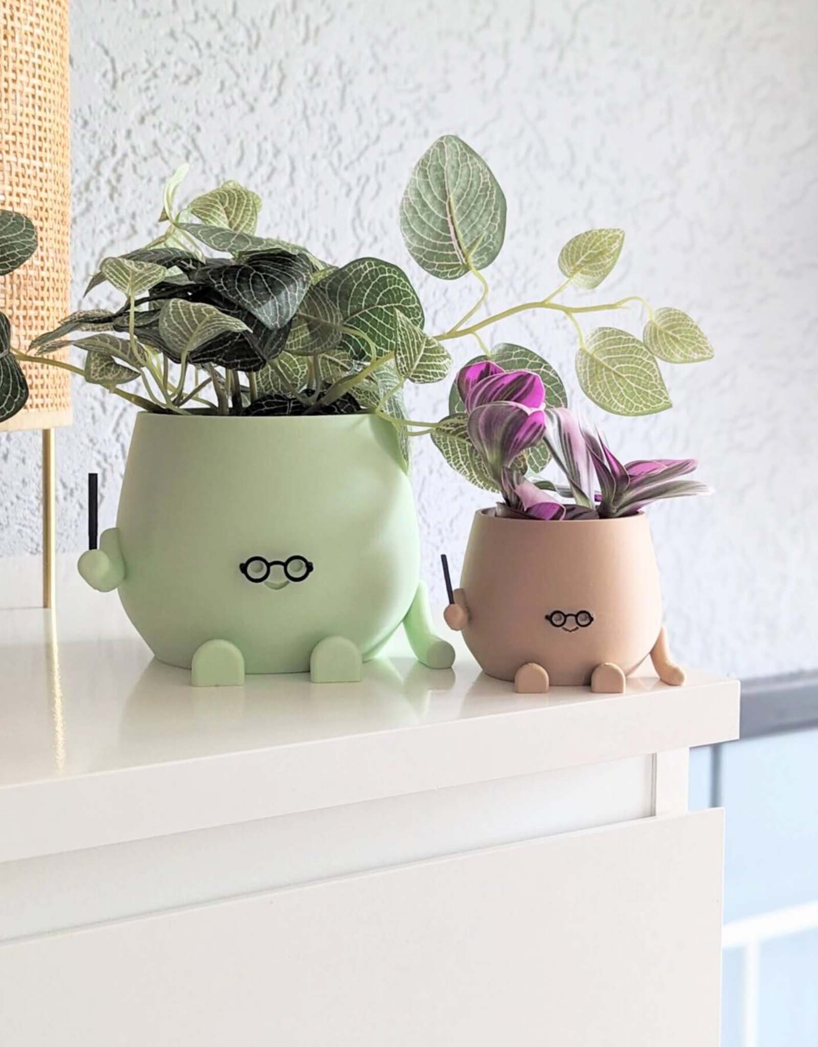 Happy wizard plant pot