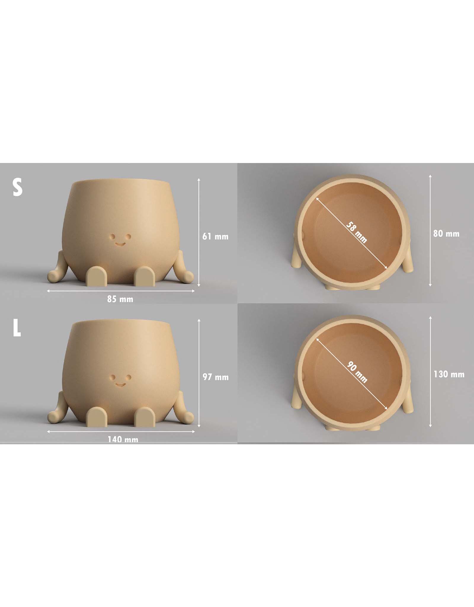 Happy plant pot on a swing