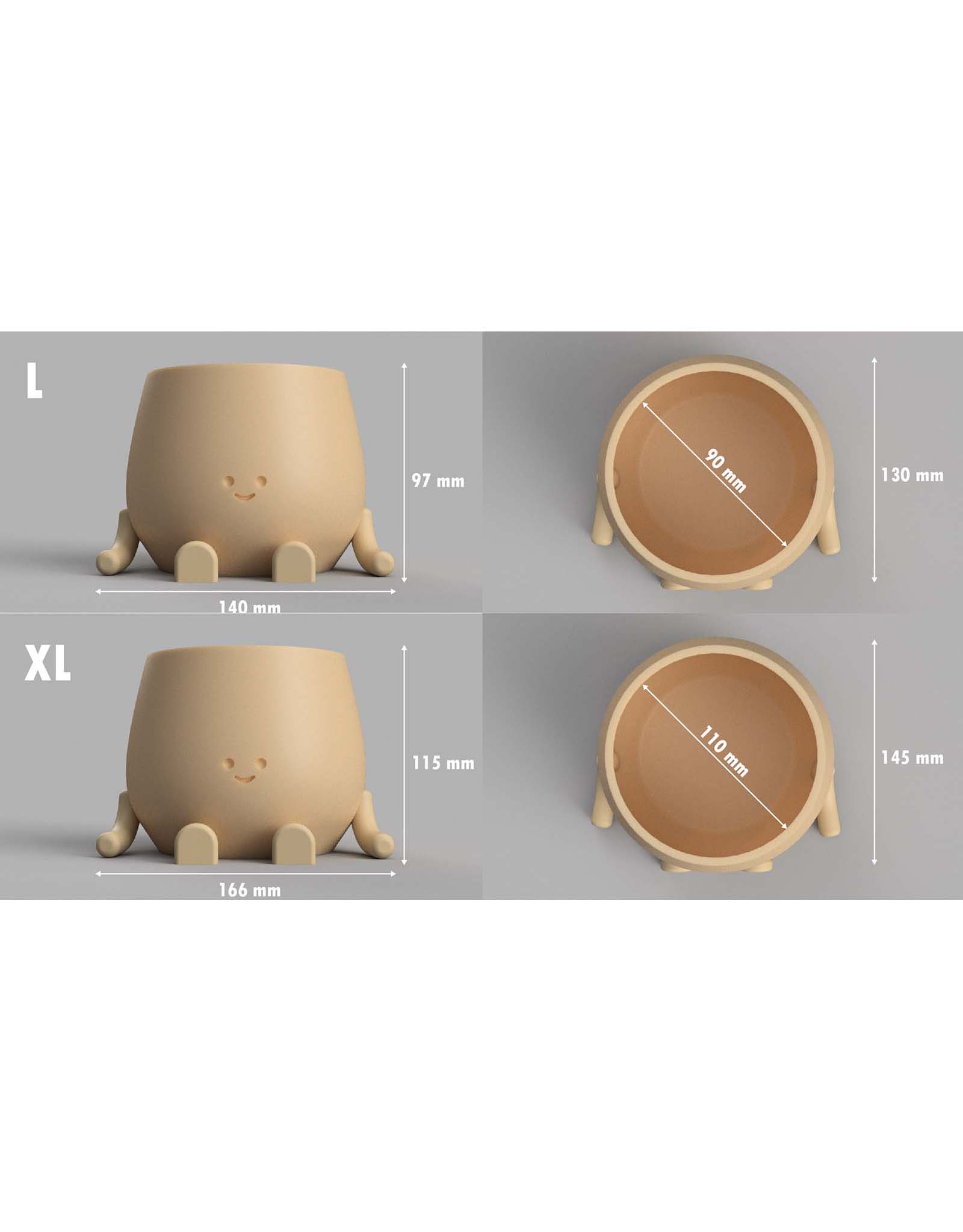 A size card with sizes L and XL