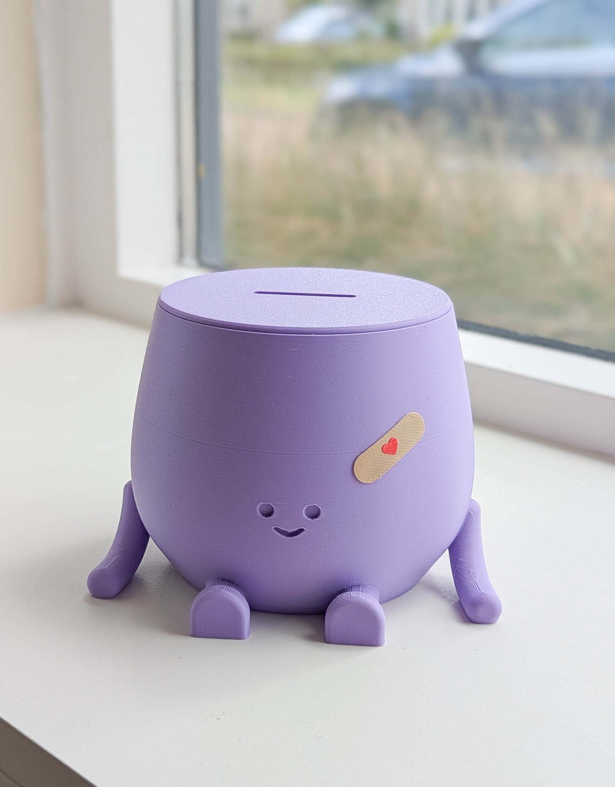 Happy imperfect piggy bank