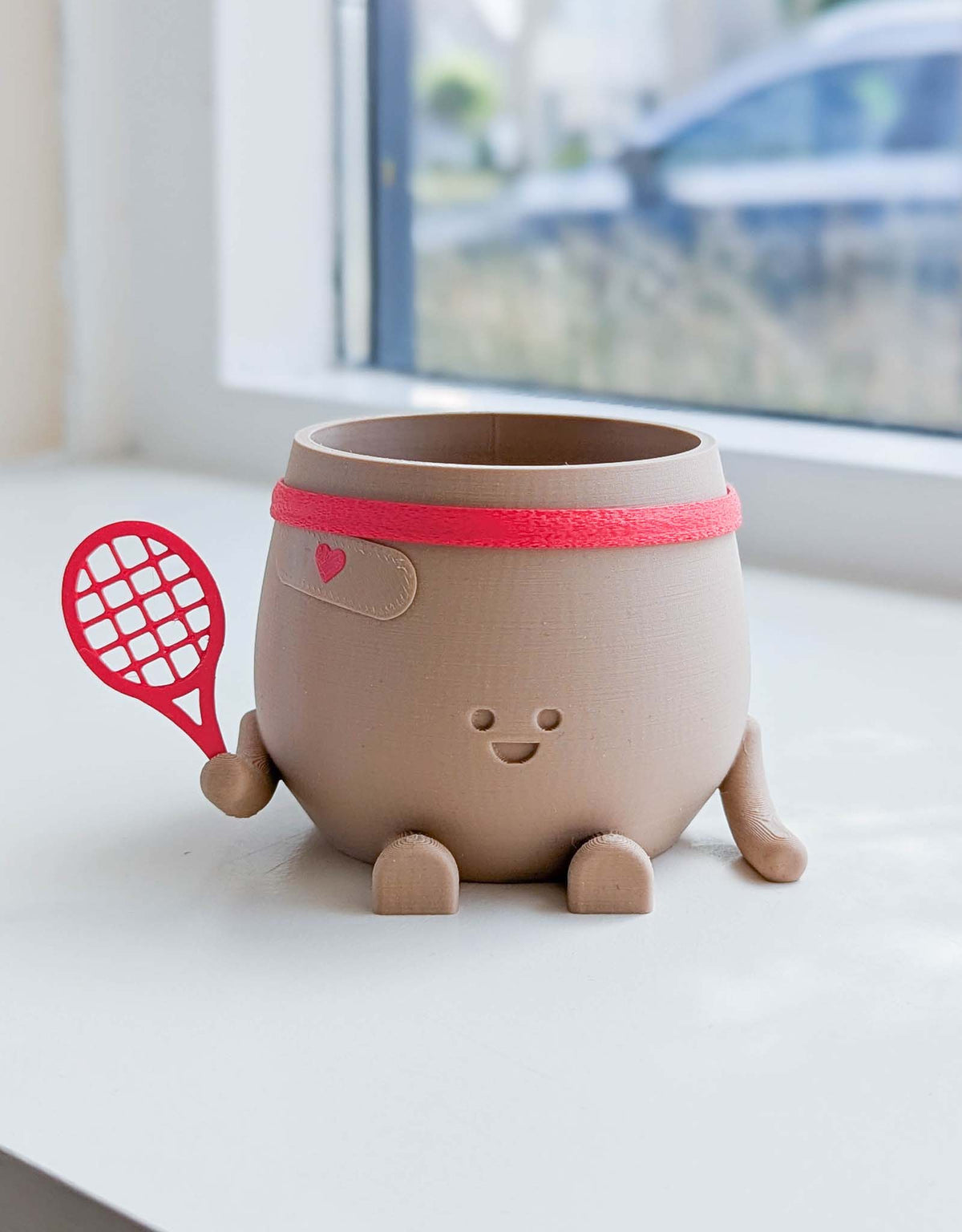 Happy imperfect tennis plant pot