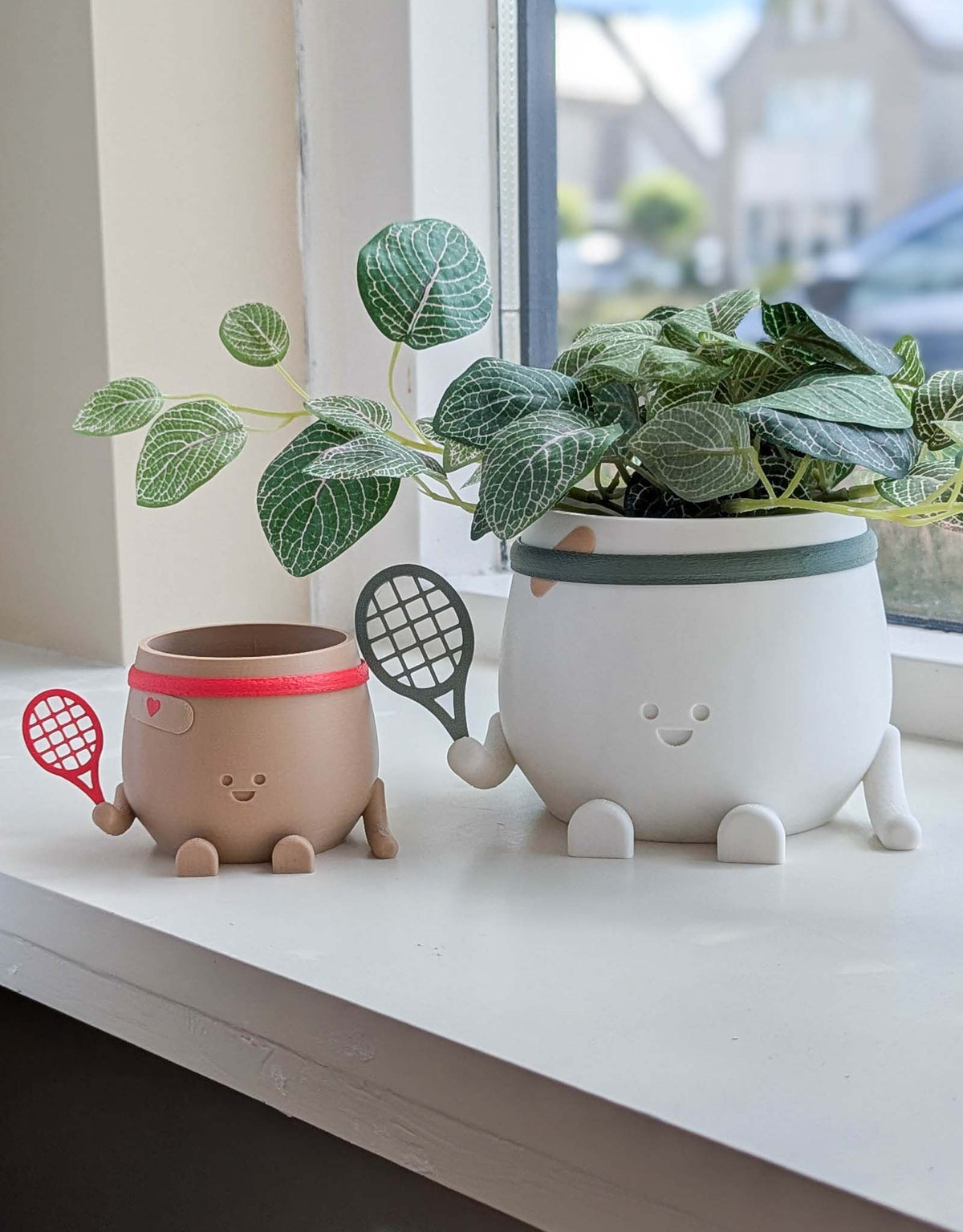 Happy imperfect tennis plant pot