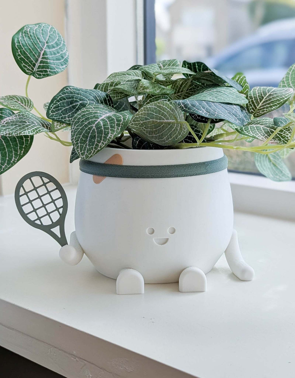 Happy imperfect tennis plant pot
