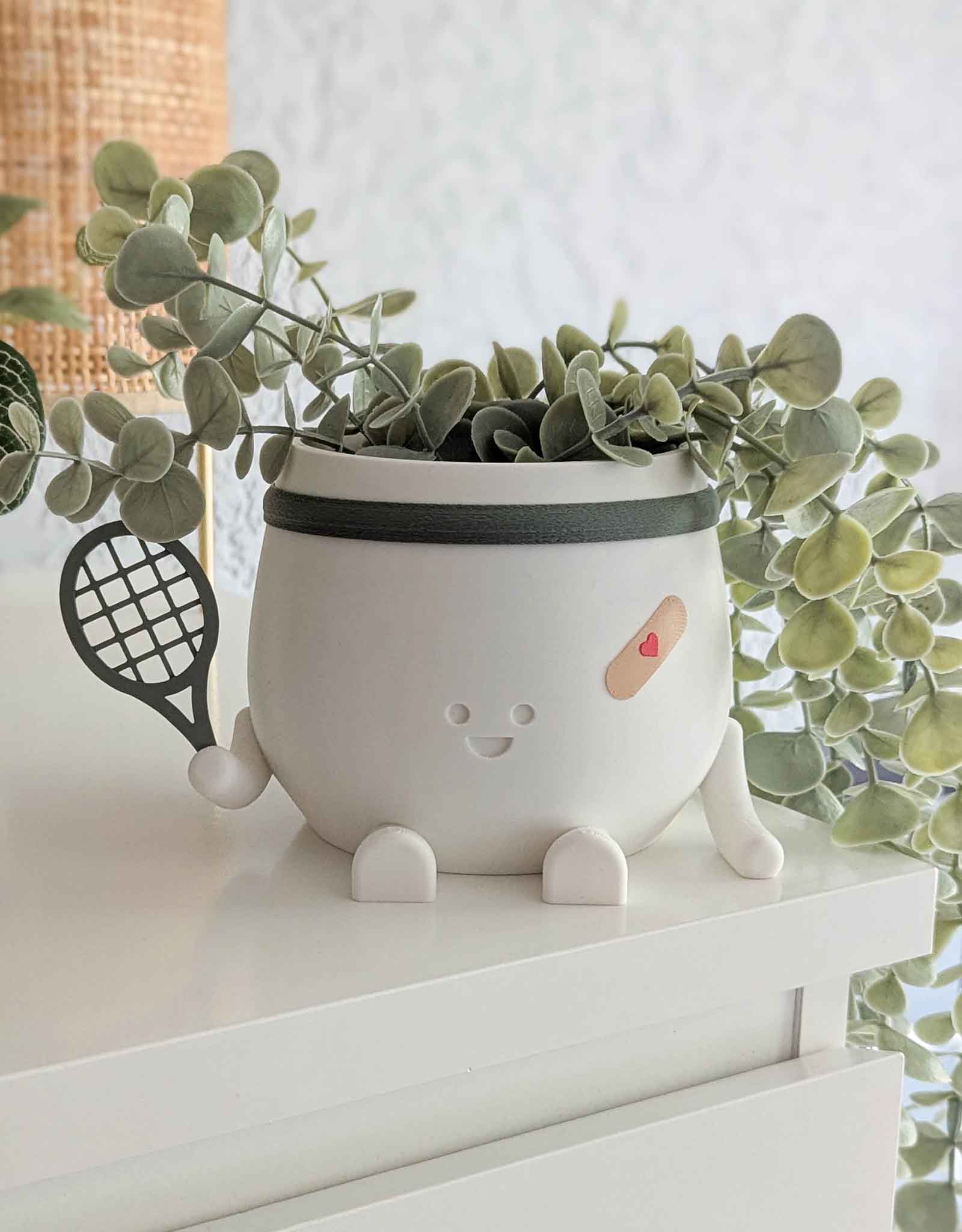 Happy imperfect tennis plant pot