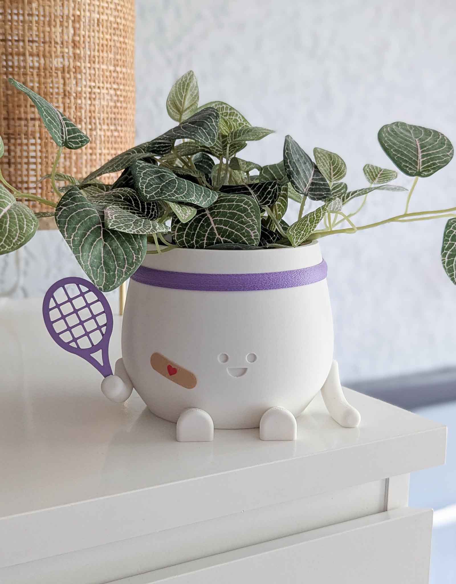 Happy imperfect tennis plant pot