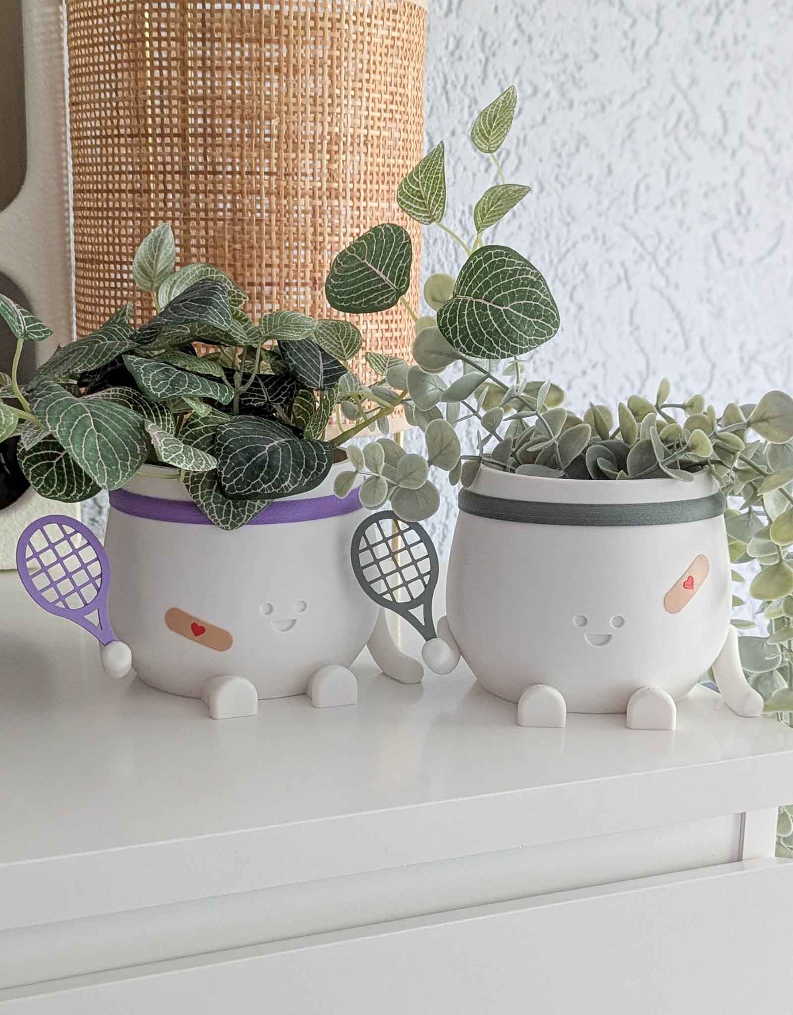 Happy imperfect tennis plant pot