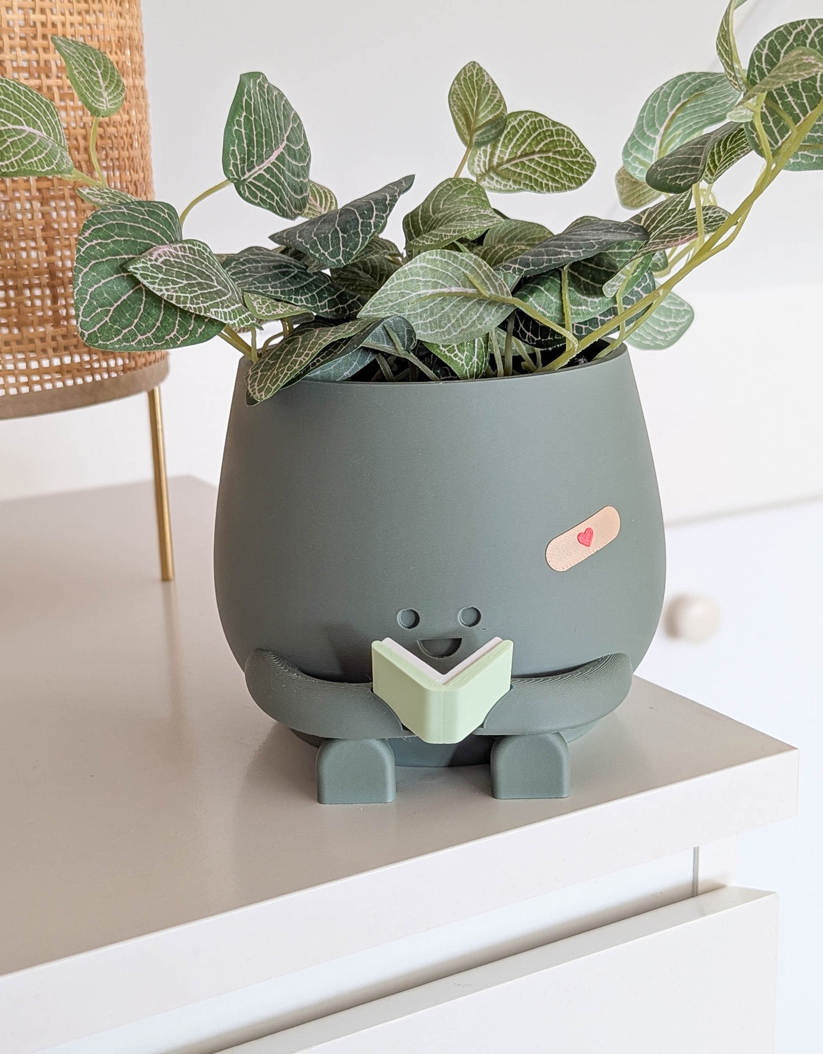 Happy reading imperfect plant pot
