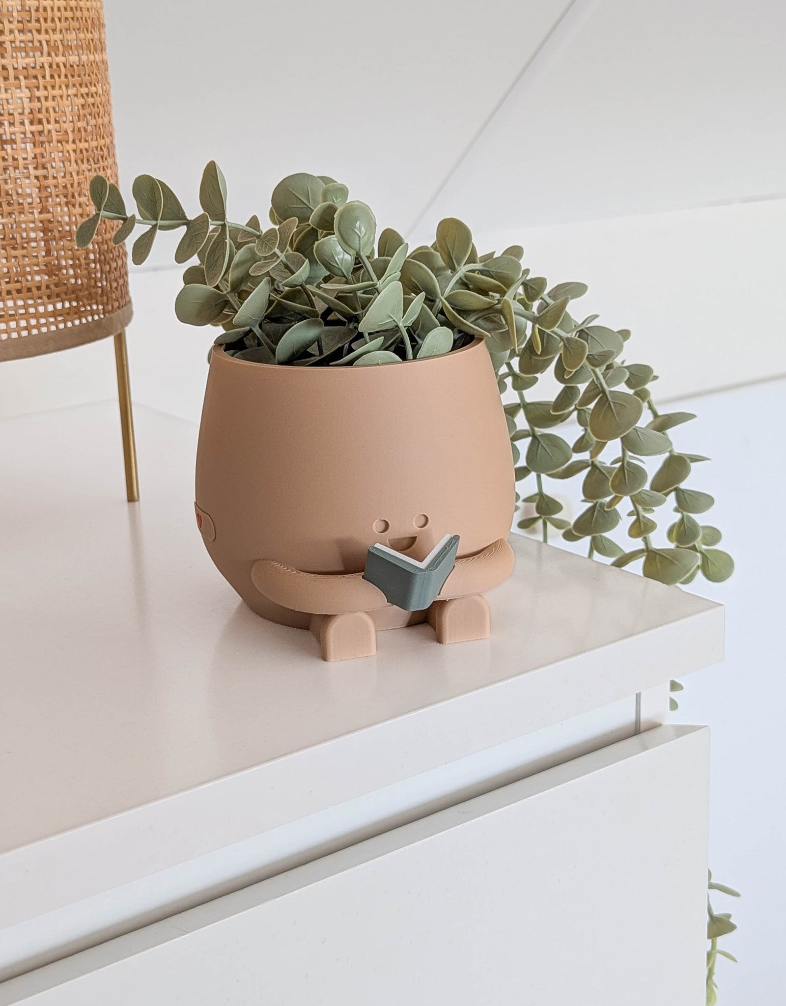 Happy reading imperfect plant pot