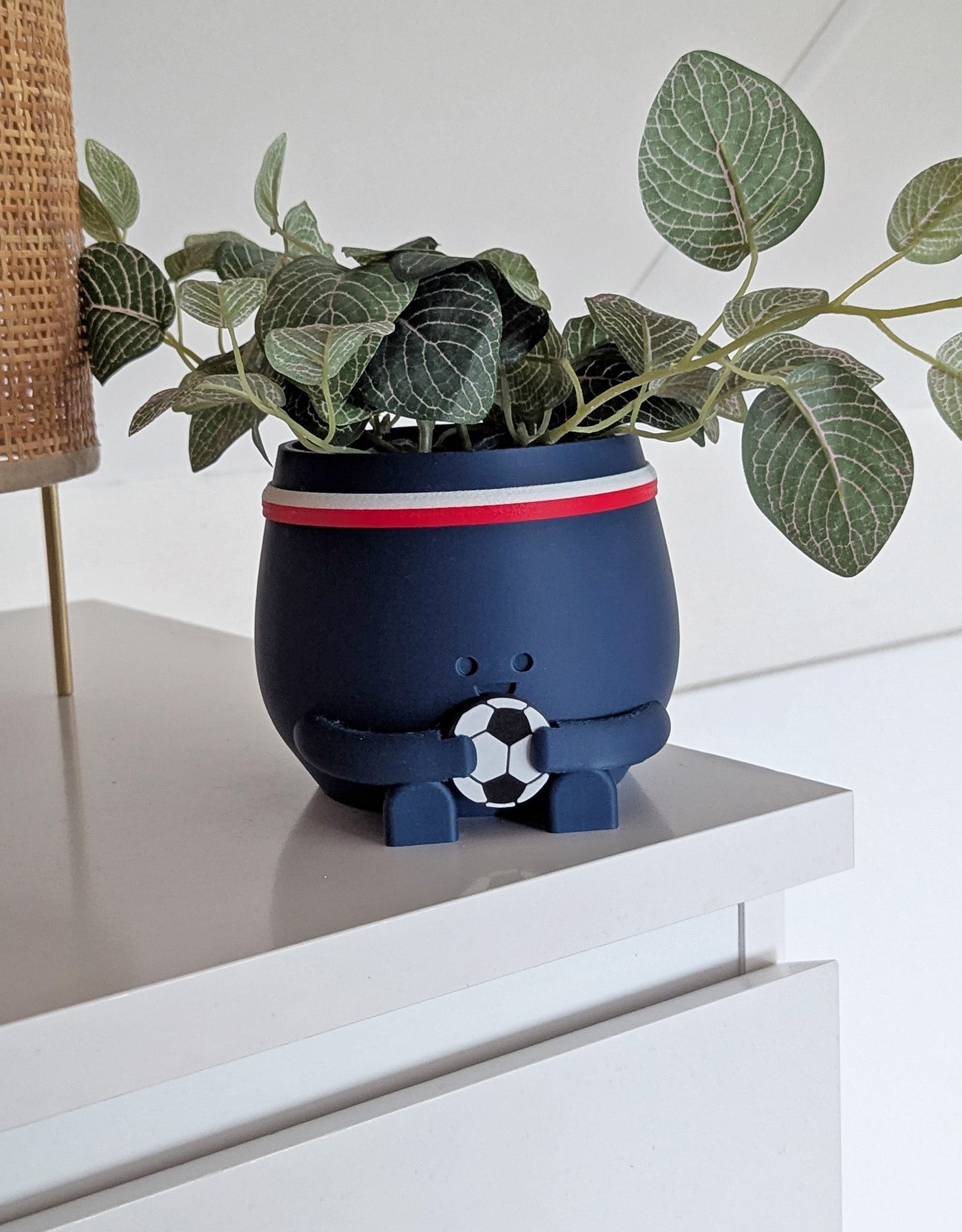 Happy football supporter plant pot
