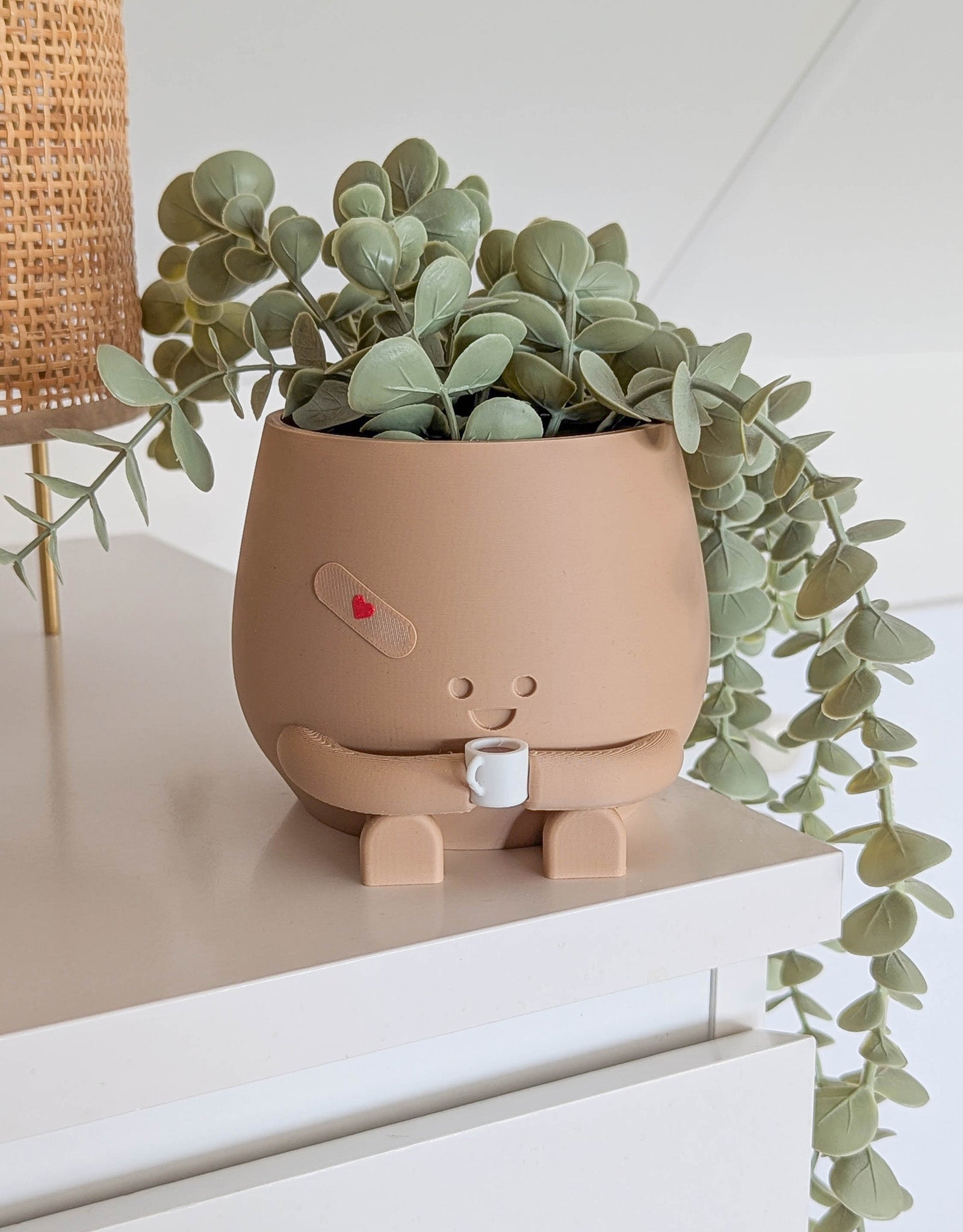Happy imperfect coffee plant pot