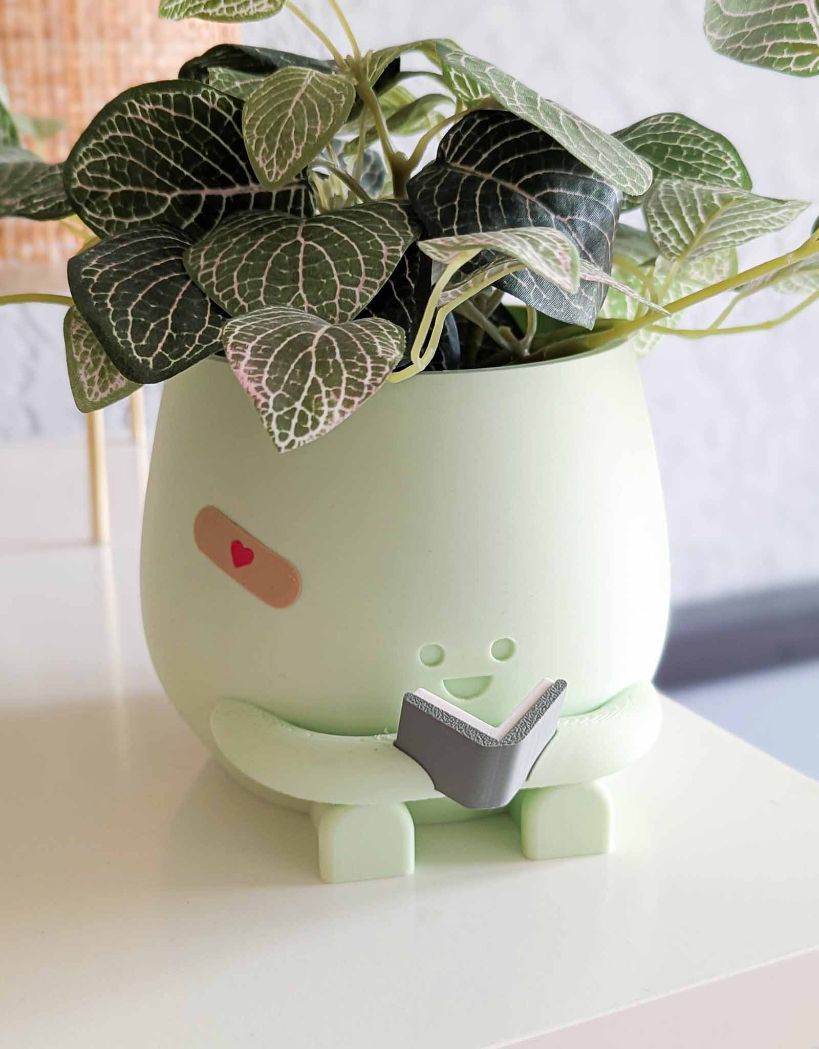 Happy reading imperfect plant pot