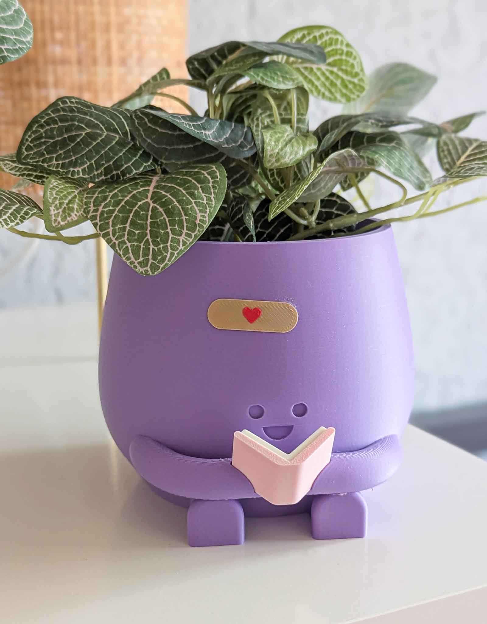 Happy reading imperfect plant pot