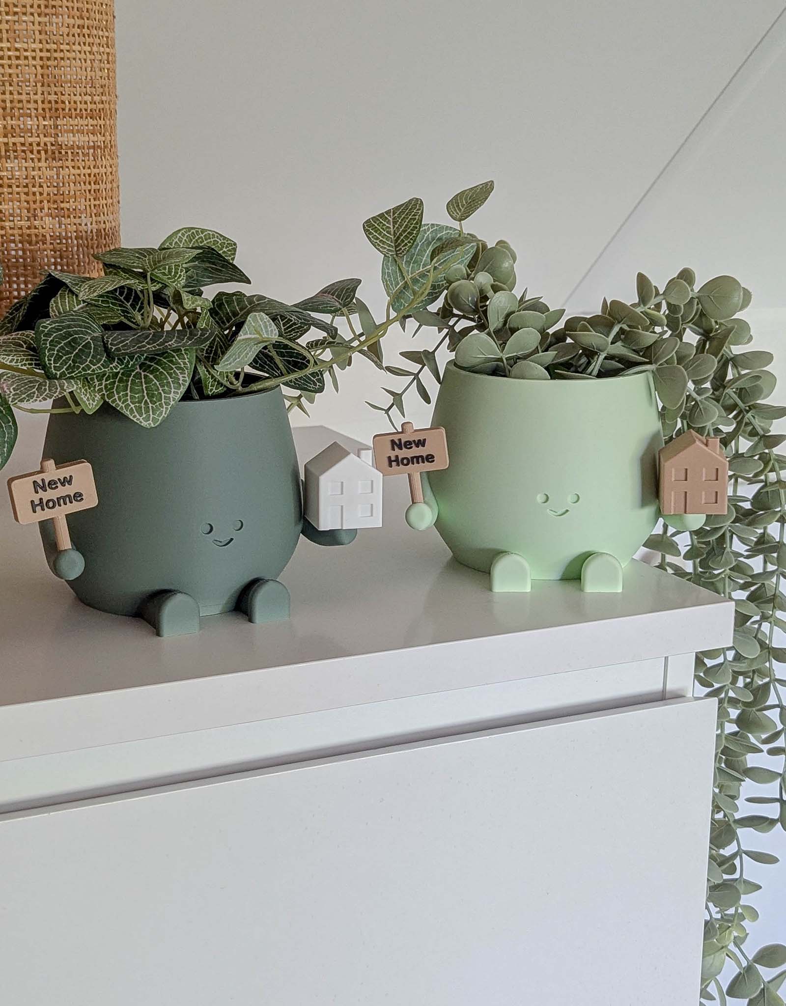Happy new home plant pot