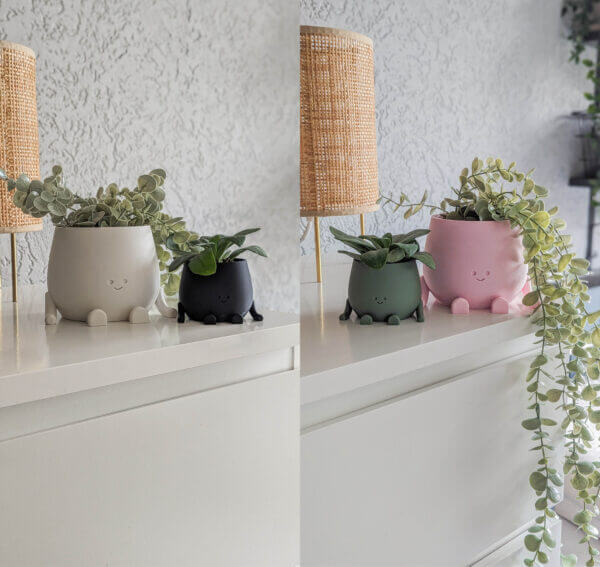 Plant pot face happy cute plant pot cute decoration indoor planter pot happy face plant lover gift birthday gift cute planter pot flower pot