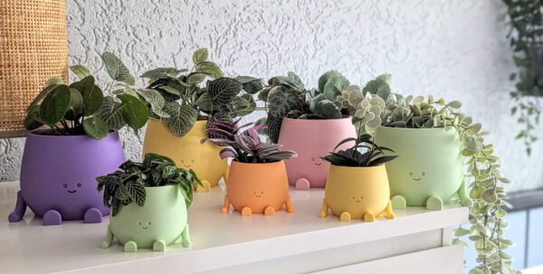 Plant pot face happy cute plant pot cute decoration indoor planter pot happy face plant lover gift birthday gift cute planter pot flower pot