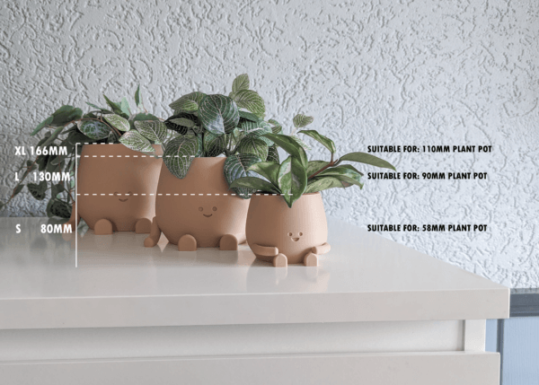 Plant pot face happy cute plant pot cute decoration indoor planter pot happy face plant lover gift birthday gift cute planter pot flower pot