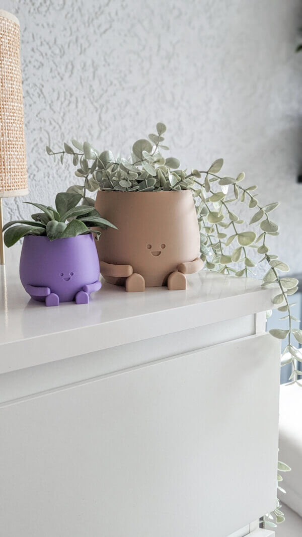 Plant pot face happy cute plant pot cute decoration indoor planter pot happy face plant lover gift birthday gift cute planter pot flower pot