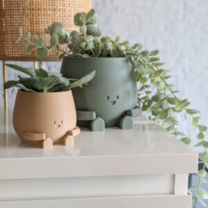 Plant pot face happy cute plant pot cute decoration indoor planter pot happy face plant lover gift birthday gift cute planter pot flower pot