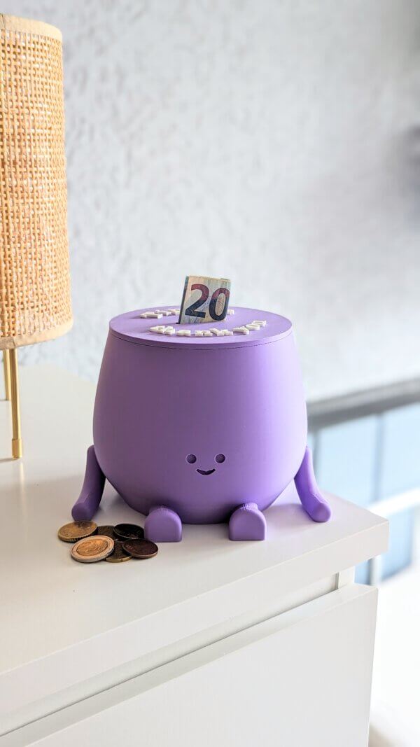 Personalized happy piggy bank