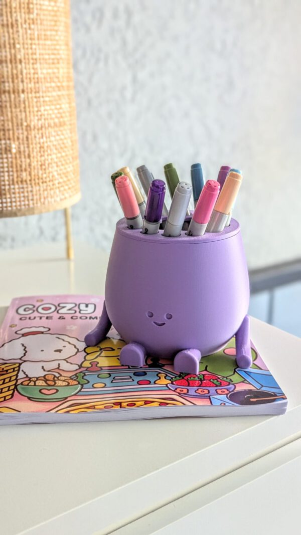 pencil holder happy face