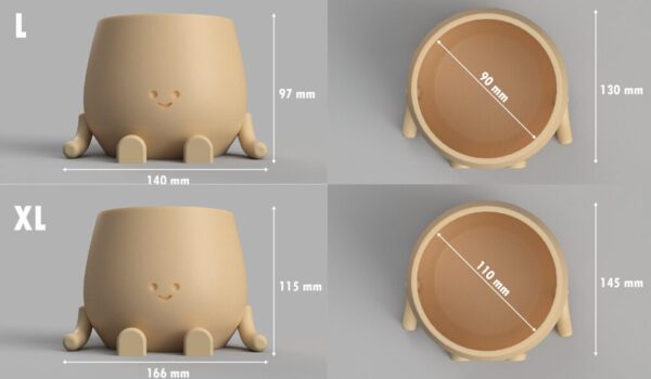 Sizes happy plant pot